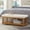 Ivory, variant on Linen Upholstered Tufted Storage Bench with Bottom Slatted Shelf, Solid Wood Spindle Legs Ottoman Bench for Entryway Bedroom Living Room Foot of Bed
