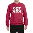 thumbnail image 2 of Wild Bobby, Best Paw Cat Mom, Pop Culture, Unisex Crewneck Graphic Sweatshirt, Vintage Heather Red, 3X-Large, 2 of 3