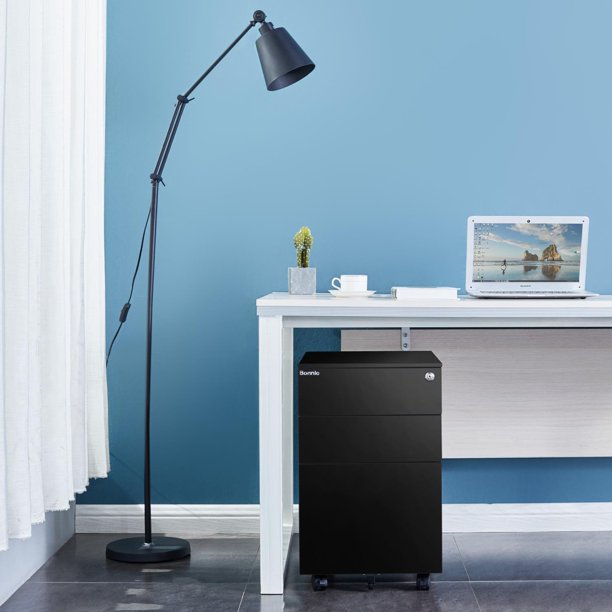 Ubesgoo 3 Drawer Mobile File Cabinet With Lock Filing Cabinet Walmart Com Walmart Com