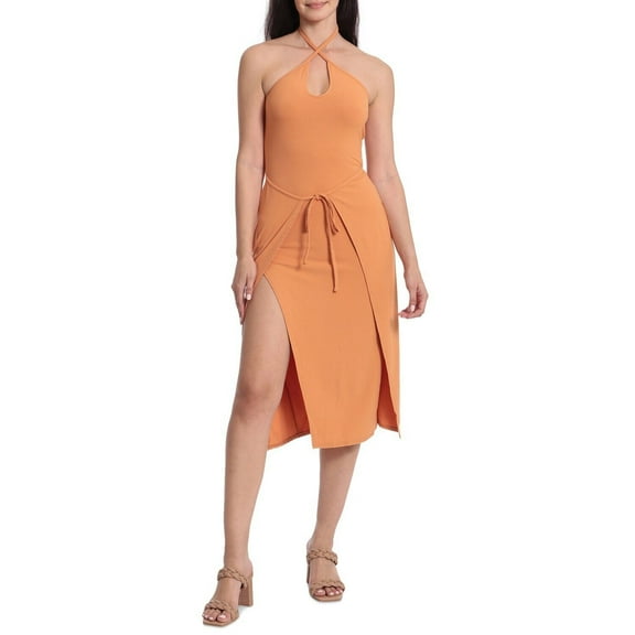 Avec Les Filles Women's Halter Bodycon Dress Sunset XS B4HP