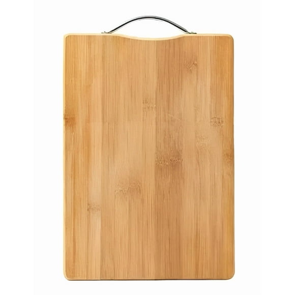 Tabla Xtellar para Picar Cortar color cafe, Bambú Madera 3en1 Con Agarradera 28x38cm