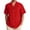 Red, variant on YOTMKGDO Shirts for Men, Men's Casual Fashion Solid Color Loose Trend Button Cuban Neck Short Sleeved Shirt Short Sleeve Button Down Men, Navy Small