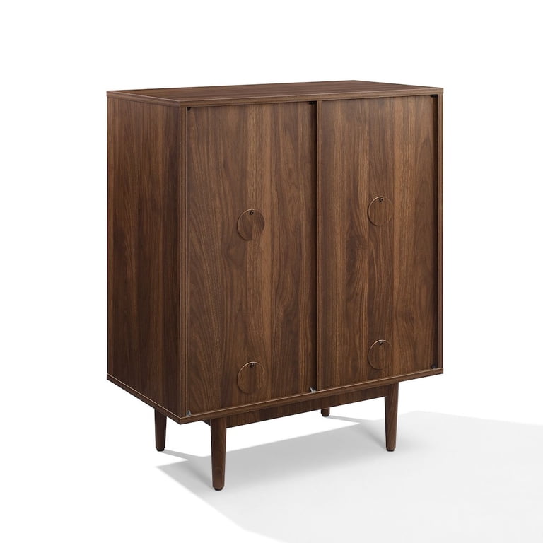 Crosley Furniture Liam 4 Cube Record Storage Media Stand in Walnut Crosley Furniture Liam 4 Cube Record Storage Media Stand in Walnut