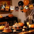 thumbnail image 4 of Halloween Wooden Cat Ornaments Vintage Spooky Black Cat Hanging Decorations With Bow Bell Halloween Party Indoor Home Tree Door Decor, 4 of 6