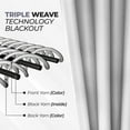 thumbnail image 6 of Superior Blackout Solid Light Filtering Back Tab Curtain Panel Set, 42" x 84", Marshmellow, 6 of 9