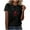 Black#8, variant on Tnhcen Women's Summer Short Sleeve Crewneck T-Shirt - Neutral Cool Casual Basics Cool Versatile Cotton Tees Plus Size S-2XL Breathable Tops