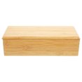thumbnail image 1 of 1Set Small Wooden Box Bamboo Lid Organizer Durable Construction For Families, 1 of 9