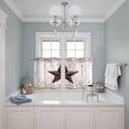 thumbnail image 3 of American Country Kitchen Curtains Small Short 39 Inch Length, Farmhouse Barn Star Brown Berry Grommet Top Bedroom Living Room Curtains, Light Filtering Cafe Curtain Drapes 2 Panels Set 55''x39'', 3 of 9
