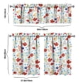 thumbnail image 3 of Country Wildflower Curtains 36 Inch - 3 Panel Vintage Bohemian Farmhouse Set with Floral Print, Rod Pocket Kitchen Window Drapes for Spring, 3 of 3