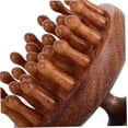 thumbnail image 2 of Peine de madera de dientes anchos para cabello rizado con disco de masaje para el cuero cabelludo para eliminar la caspa y para uso en seco y húmedo., 2 of 5