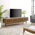 thumbnail image 1 of Modway Render 71 Mid-century Modern Low Profile TV Stand in Walnut, 71 Inch, 1 of 7