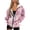 Cherry Blossom Pattern, variant on HELLHERO Christmas Calf Full Zip Hoodie Drawstring with Stretch Polyester Fabric Womens Zip Up Hoodies for Fall Travel