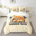thumbnail image 2 of YST Happy Summer Travel Bedding Sets Yellow Leopard Print Comforter Set, 7-Piece Bed In A Bag, Twin Size, Polyester, 2 of 5