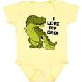 thumbnail image 3 of Inktastic I Love My Dad with Baby and Daddy Tyranasaurus Rex Boys or Girls Baby Bodysuit, 3 of 5
