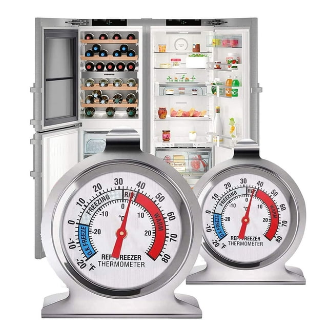 HLONK Refrigerator & Freezer Thermometer (10 Count)