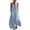Blue, variant on Plus Size Overalls For Women Button Down V Neck Sleeveless Jumpsuits Wide Leg Beach Vacation Romper With Pockets