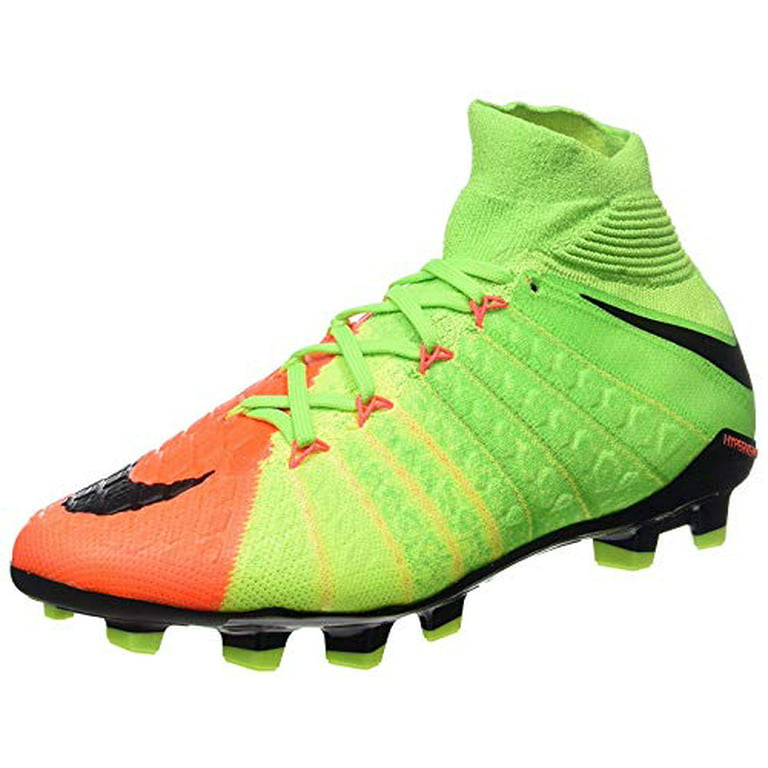 Nike Hypervenom Phantom III Dynamic Fit FG Green/Black/Hyper Orange Soccer Shoes - 4Y - Walmart.com