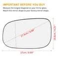 thumbnail image 3 of Unique Bargains Car Mirror Glass Heated with Backing Plate Driver Side LH for Volvo C30 C70 S40 S60, 3 of 7