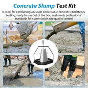 Concrete Slump Cone Test Kit, Heavy-Duty Steel Slump Cone 12''L x 8''W Standard Size