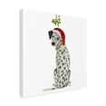 thumbnail image 2 of Fab Funky 'Christmas Des Dalmatian Mistletoe' Canvas Art, 2 of 3