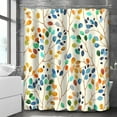 thumbnail image 2 of Floral Shower Curtains for Bathroom, Colorful Leaves Bathroom Curtain Decoration, Waterproof Fabric Shower Curtain Set Machine Washable 72x72 in (with 12 Hooks), 2 of 6