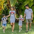 thumbnail image 6 of Disney Toddler Girls Dresses Family Matching Sets Minnie Mouse Black White Stripe Graphic Dresses, 6 of 12
