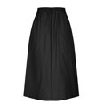thumbnail image 4 of Xunlbb Long Skirts for Women, Women Fashion Summer Casual Comfy Button Solid Going Out A-Line Skirt Savings Clearance, Size M-2XL, 4 of 6