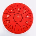 thumbnail image 4 of Tambor de lengüeta de 6 pulgadas, 11 notas, tambor manual, 2 pares de baquetas, gran rojo shamjiam tambor de lengua, 4 of 7