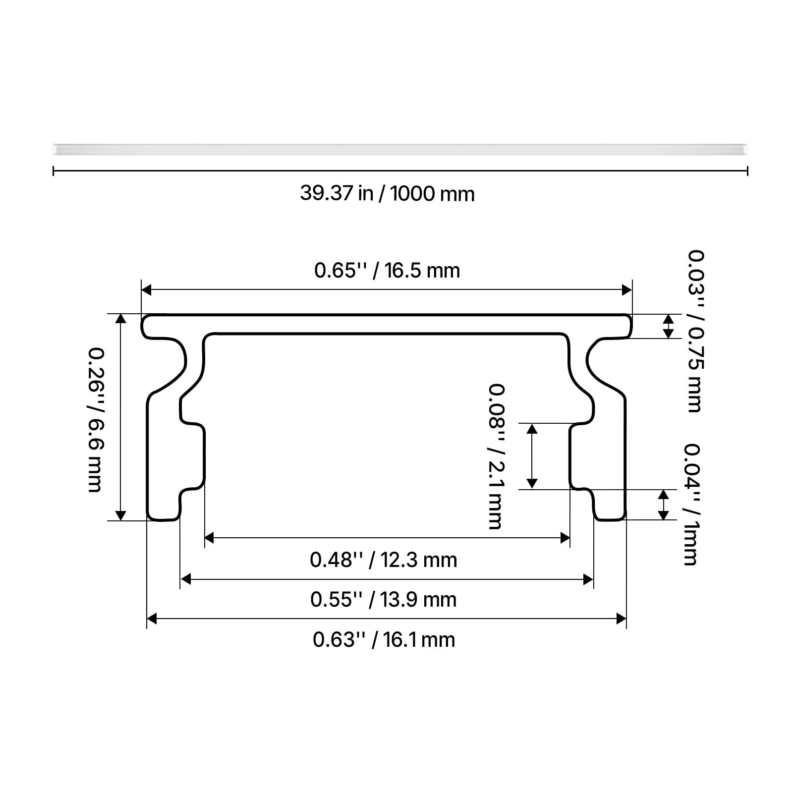 VEVOR 20-Pack 3.3 ft/1M U Shape LED Aluminum Channel, with Milky Cover, End Caps and Mounting Clips, Aluminum Profile for LED Strip Light Installations, Easy Installation, for Under Cabinet Counter