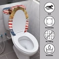 thumbnail image 3 of HELLHERO Fits All Toilet Shapes Elastic Bottom Bathroom Toilet Cozy Set, Elastic Fabric, Dustproof Toilet Lid Seat Cover, Adjustable, Reusable, 3 of 7