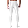 thumbnail image 2 of Zaldita Men Shaping Tights Shiny Smooth Pants Glossy Stockings Sheer Trousers Silky Tights White XXL, 2 of 3