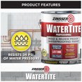 thumbnail image 6 of 2 Pack, Bright White, Zinsser WaterTite Professional Matte Mold and Mildew-Proof Waterproofing Paint, 1 gallon, 6 of 15