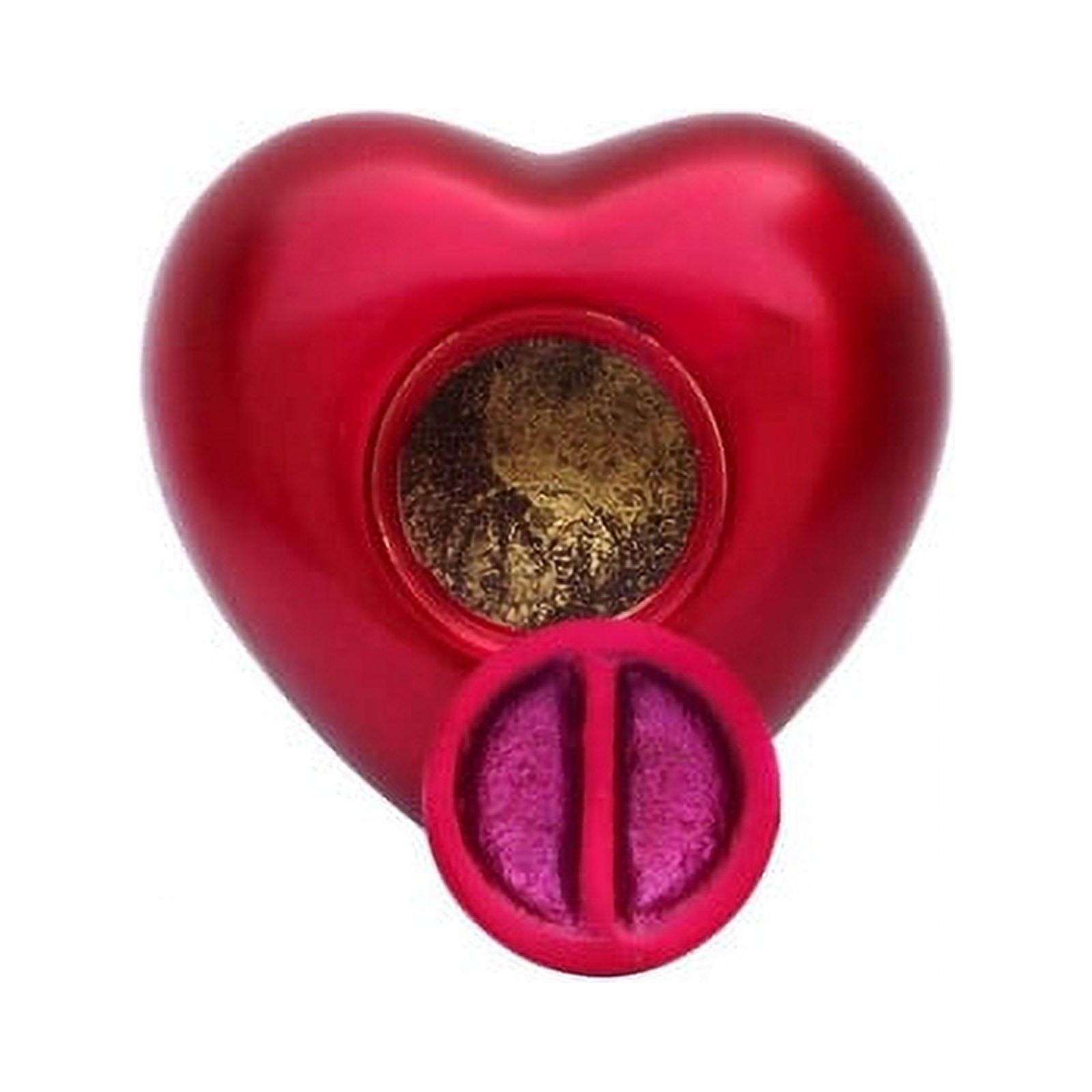 SHREYAS Heart Shaped PINK PLAIN Cremation URNs for Human & Pet Ashes Keepsake Vase Highly Durable