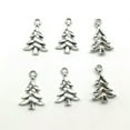 thumbnail image 2 of U8MO 12/50/100pc christmas tree antique silver charms pendants jewelry DIY 21*14mm-12pcs, 2 of 9