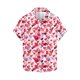 thumbnail image 2 of Camisas de Manga Larga para Hombres Día de San Valentín Impreso Botón Solapa, Camisa de Manga Corta Casual para Regalos, 2 of 9
