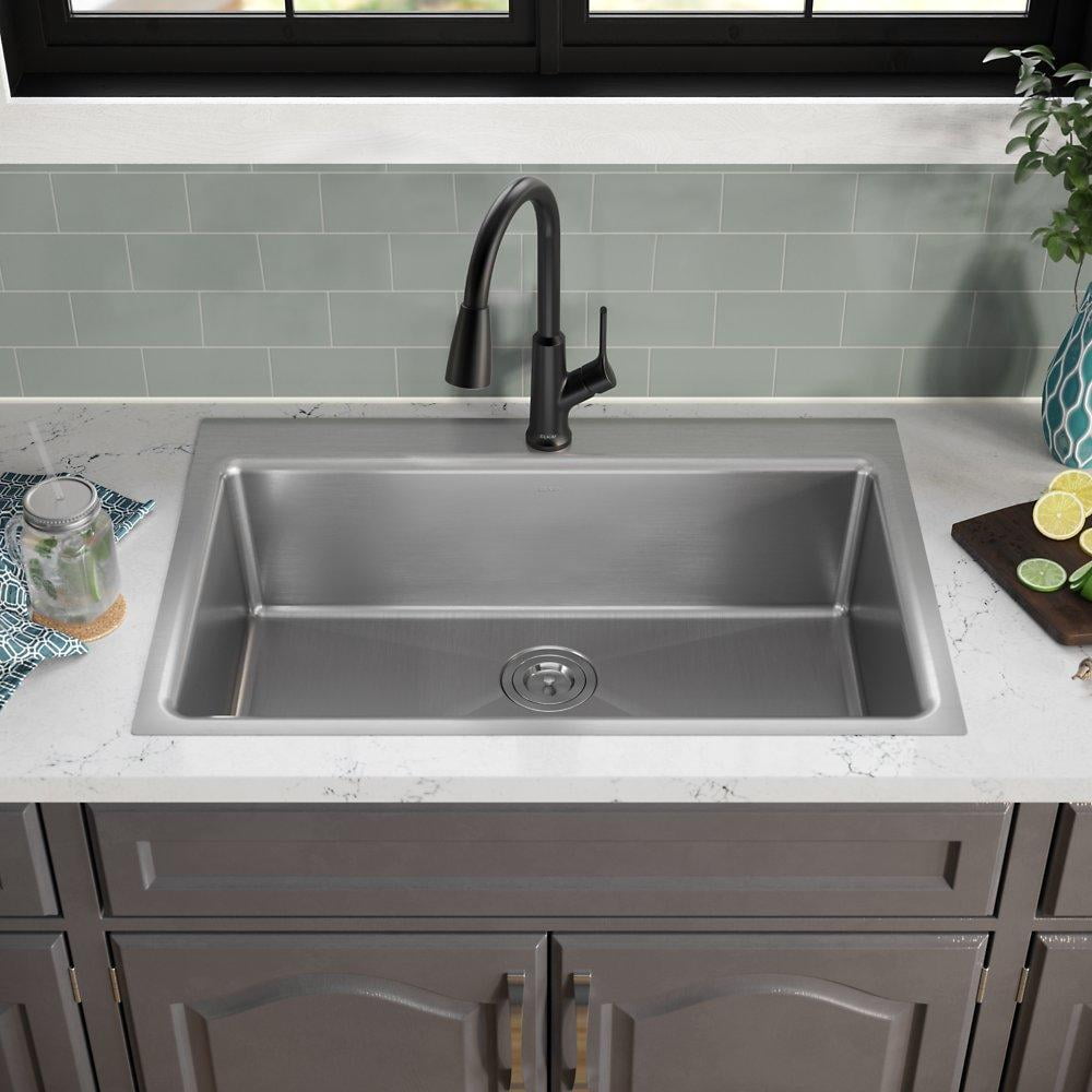 Elkay LK1410MB Single-Handle 2-Setting Pull-Down Spray Kitchen Faucet (Matte Black)