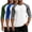 Light Gray, variant on 3 Pack Men's Baseball T Shirt 3/4 Sleeve Raglan Sleeve Soft Stretchy Crew Neck Color Block Casual Blank Plain Workout Top Gray S
