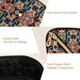 thumbnail image 5 of FORMRS Makeup Bag Travel Cosmetic Organizer for Women Fold Flat Zipper Pouch with Handle, Blue Geometric, 5 of 8