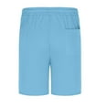 thumbnail image 5 of DPTALR George Men's Lounge Sweat Shorts,Casual Elastic Waist Gym Workout Shorts with Drawstring,Light Blue,Big and Tall Men XXXL, 5 of 6