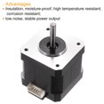 thumbnail image 4 of 1 Pcs Nema 17 Stepper Motor 42x42x40MM Bipolar 1.5A/2.8V 0.4N.M 42 Motor 2 Phase Servo Motor 1.8 Degree, 4 of 6