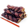 Bull Two Braids ValueBull USA Beef Collagen Braids for Large Dogs, 6 Inch Jumbo, 20 ...