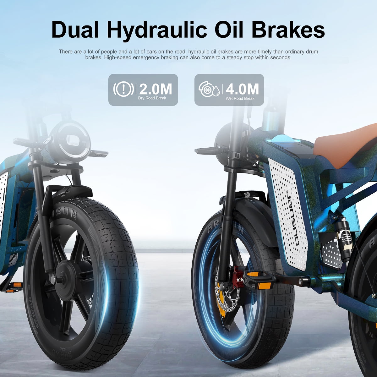 JANSNO X60 Electric Bike – 1500W Dual Motor, 48V 23Ah Battery, 20" Fat Tires, 7-Speed, Up to 80 Miles Range – Adult E-Bike