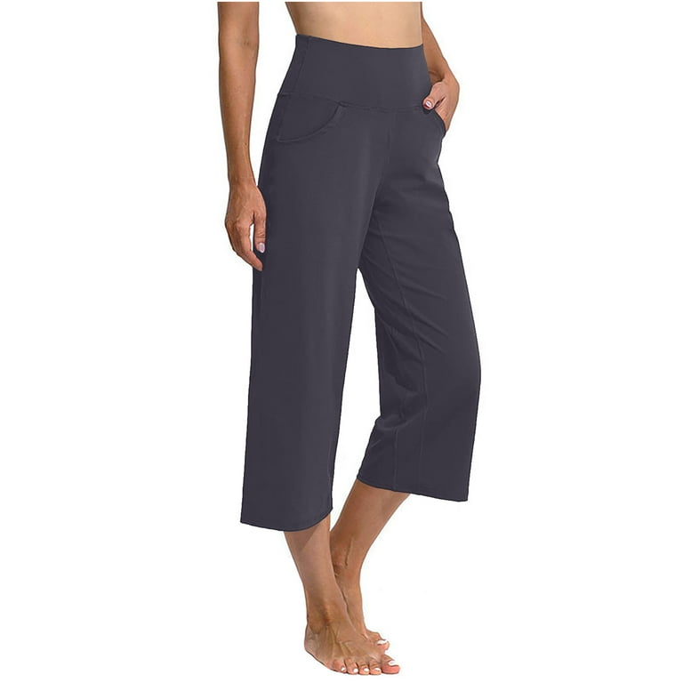 Wide leg cropped yoga pants new arrivals