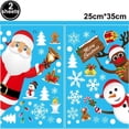 thumbnail image 1 of Christmas Window Clings Decor Merry Christmas Snowflake Santa Claus Reindeer Window Stickers Decals for Glass Window Xmas Decors, 1 of 5