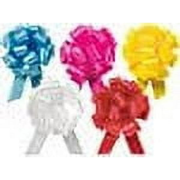 Assorted Flora Satin Pull Bows – 4" 18 Loops, 10-Pack | Easy to Assemble, Premium Gift Wrap & Decoration for Holidays, Weddings, Baby Showers | A1 Bakery Supplies