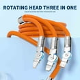 thumbnail image 4 of 100W Rotating 3-in-1 Charging Cable, Fast Charger Cord with Reinforced Braiding for Phones, Tablets, & Laptops, 4 of 5