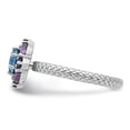 thumbnail image 2 of Amethyst and Blue Topaz Sterling Silver Ring, 2 of 5