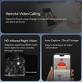 thumbnail image 4 of Chmadoxn Smart Sonnette Vidéo Intelligente Sans Fil avec Télécommande Wi-Fi, Sonnette Visuelle Intelligente, Vision Nocturne HD, Audio Bidirectionnel de Sécurité, Sonnette de Porte avec Batteries et Dingdong Plastics Doorbell, 4 of 9