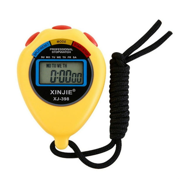 G Need Portable Handheld Waterproof Digital Lcd Stopwatch Chronograph High Precision Professional Sports Training Stopwatch Timer Good black