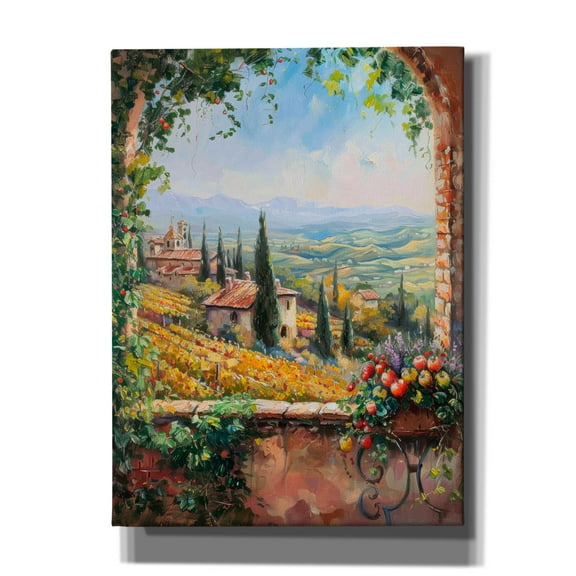Epic Graffiti 'The Timeless Beauty Of Tuscanys Vineyards' by Doron David Canvas Wall Art, 40" x 54"